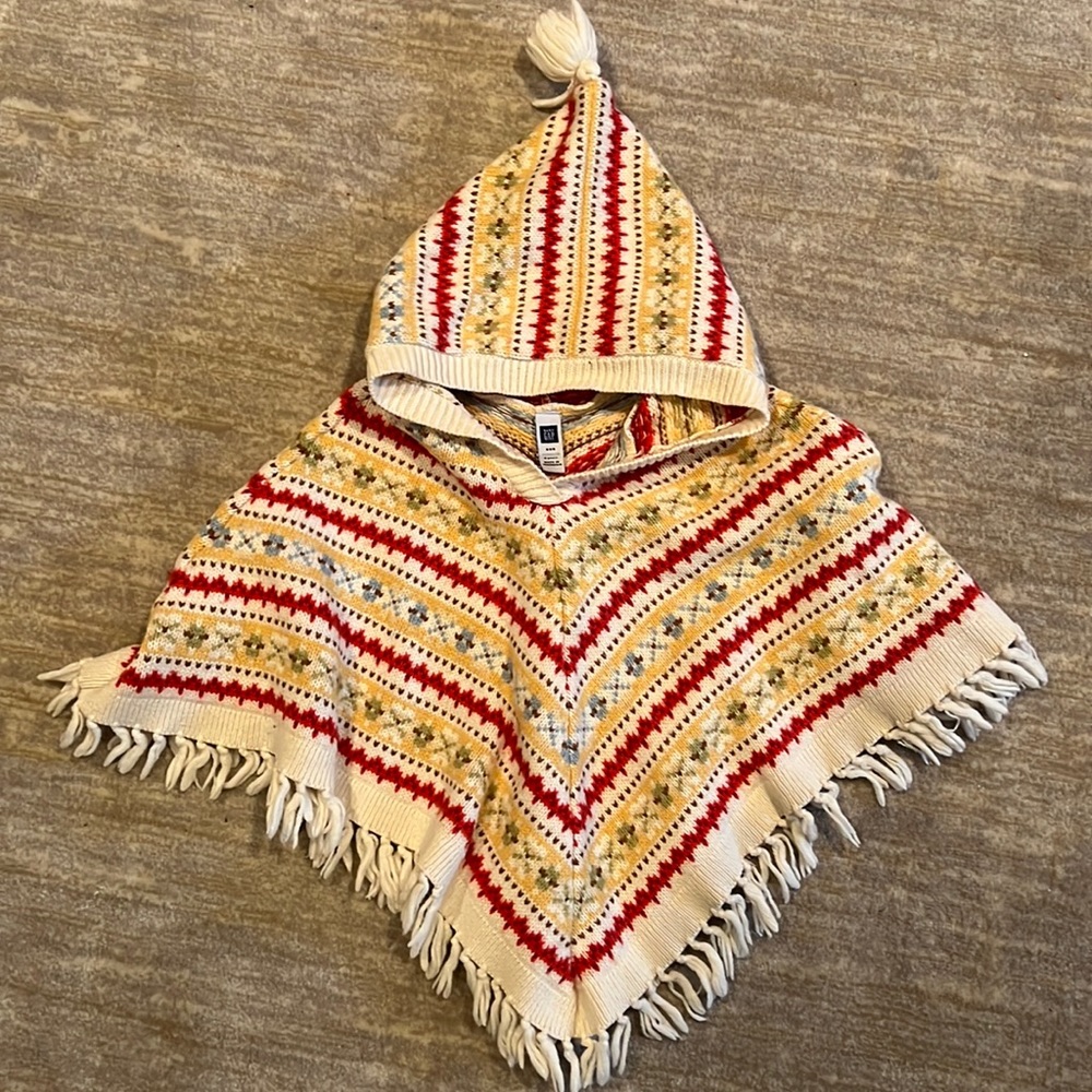 Gap Kids Knit Poncho Sweater Toddler 4